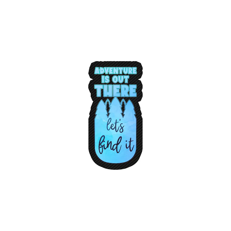 Adventure is Out There Carbon Fiber Vinyl Decal - Custom Size