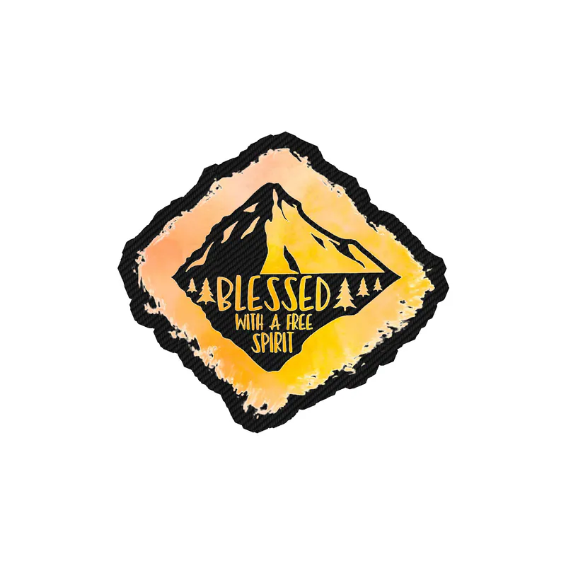 Blessed With a Free Spirit Carbon Fiber Vinyl Decal - Custom Size