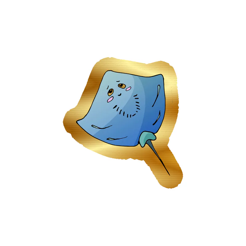 Stingray Gold Chrome Vinyl Sticker - Custom Size