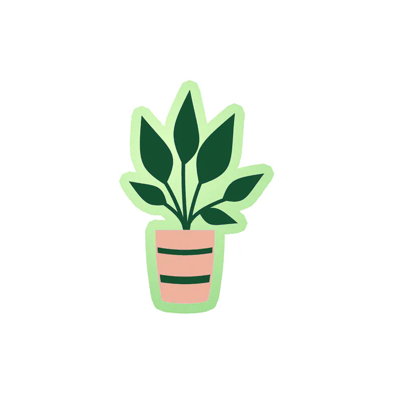 Plant Glow in the Dark Vinyl Decal - Custom Size