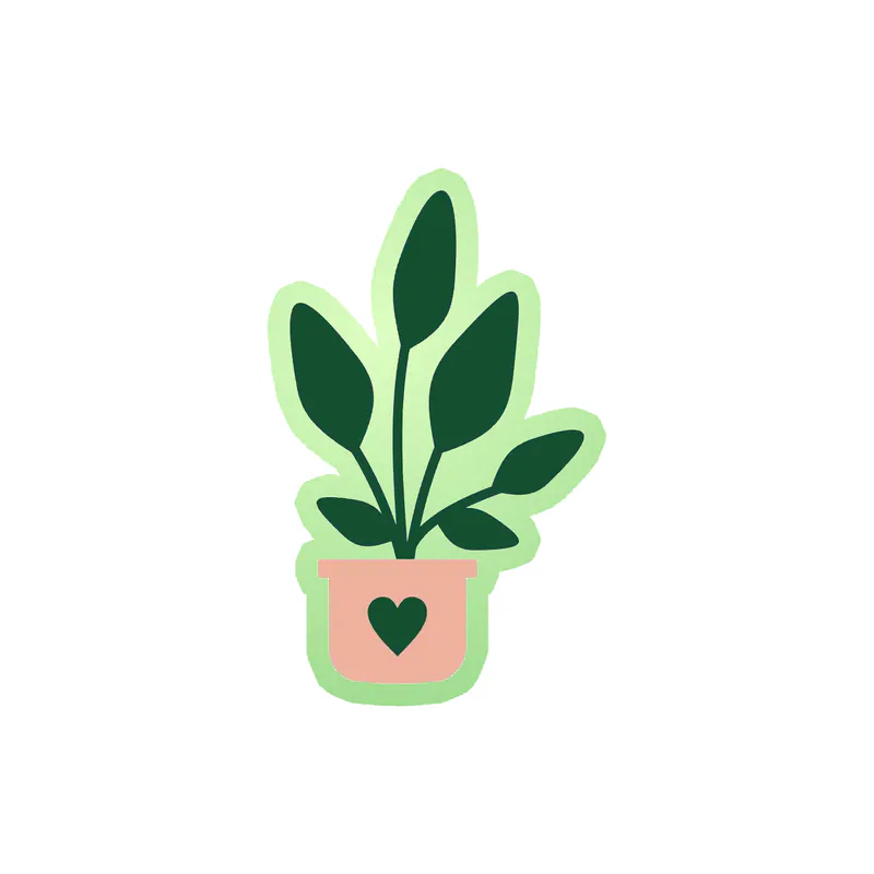 Plant Glow in the Dark Vinyl Decal - Custom Size