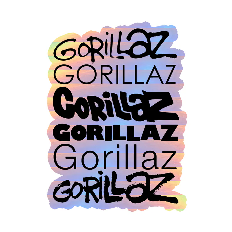 Gorillaz Holographic Vinyl Decal - Custom Size