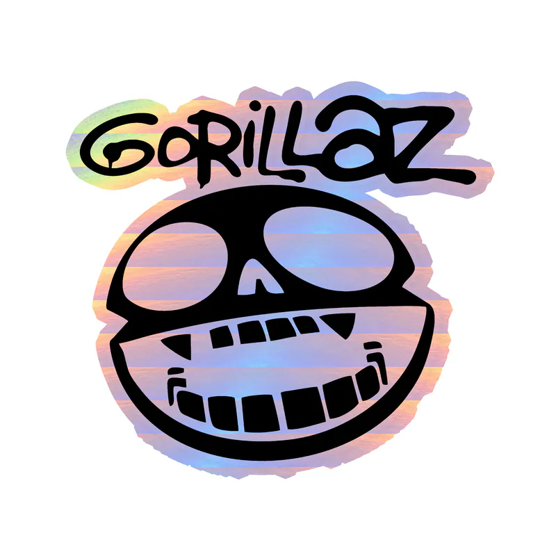 Gorillaz Holographic Vinyl Decal - Custom Size