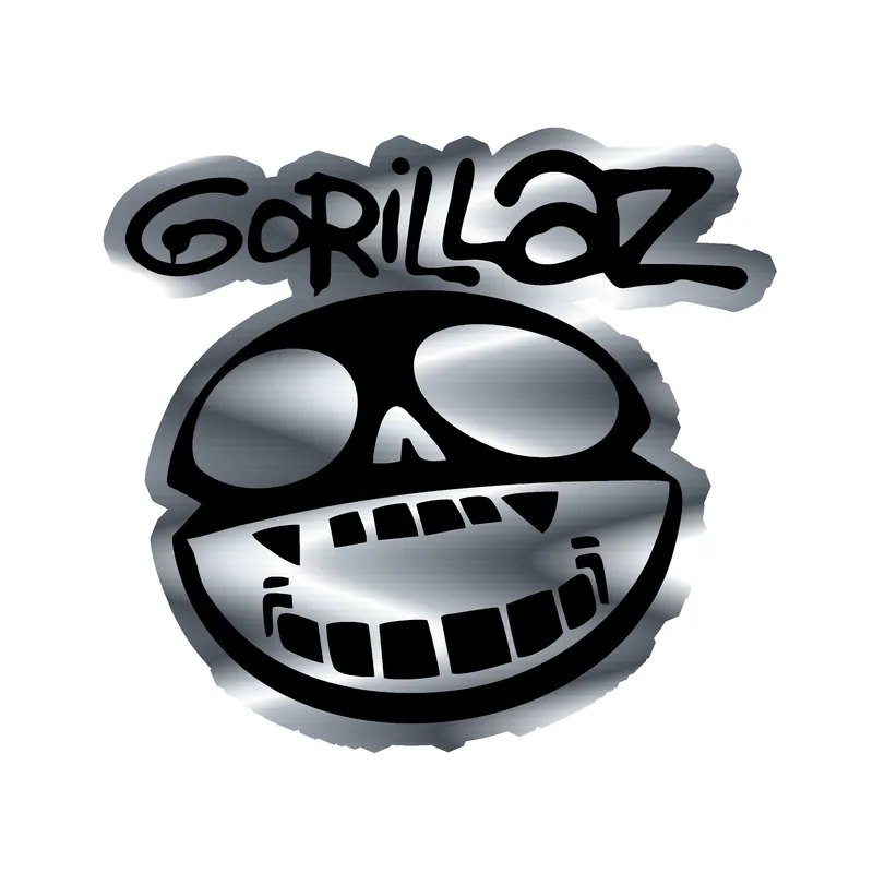 Gorillaz Silver Chrome Vinyl Decal - Custom Size