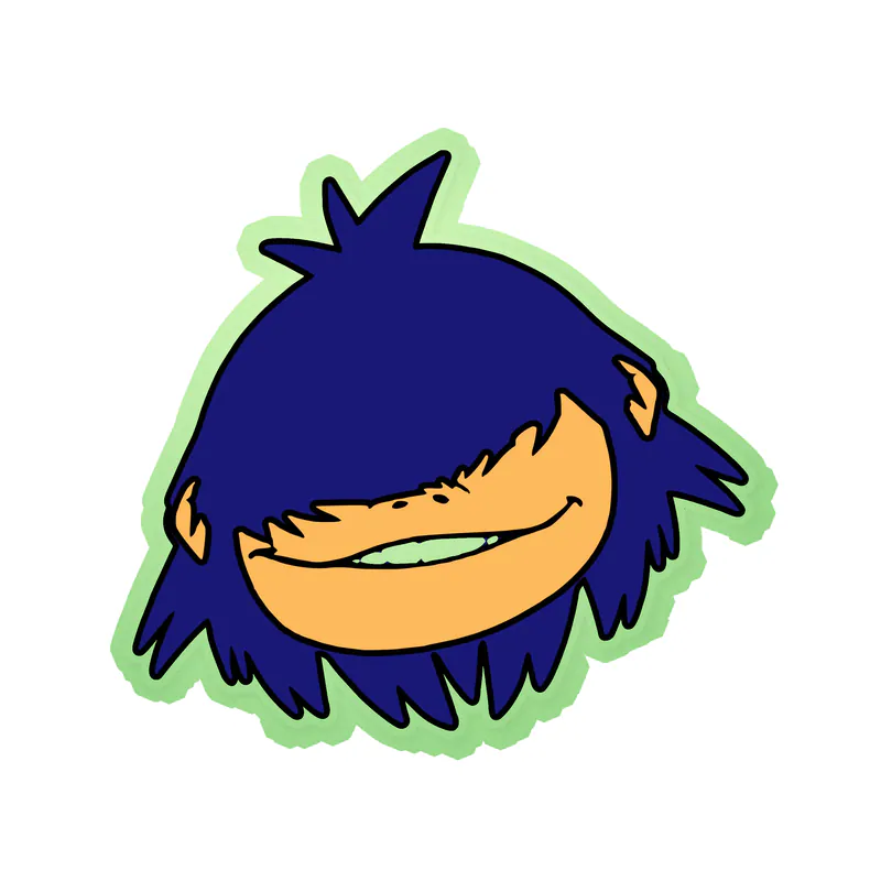 Gorillaz Glow in the Dark Vinyl Decal - Custom Size