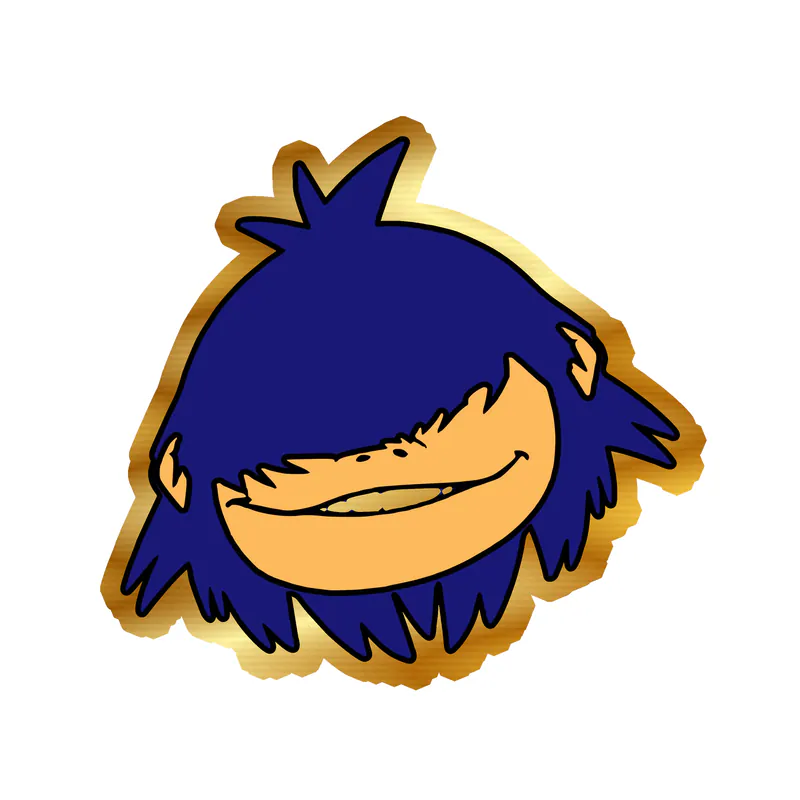 Gorillaz Gold Chrome Vinyl Decal - Custom Size