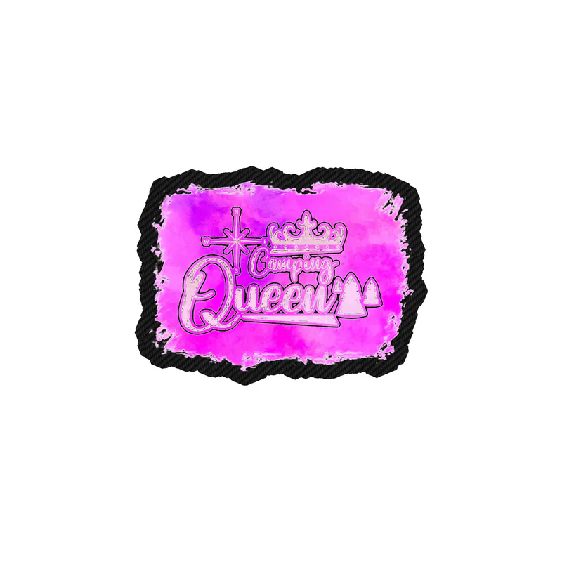 Camping Queen Carbon Fiber Vinyl Decal - Custom Size