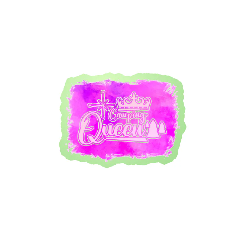 Camping Queen Glow in the Dark Vinyl Decal - Custom Size