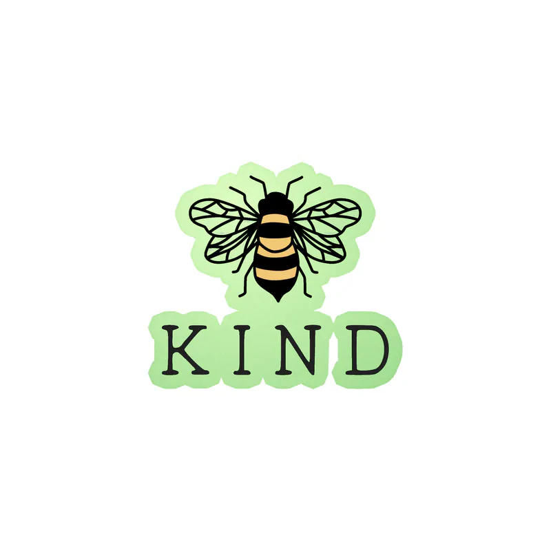 Bee Kind - Glow in the Dark Vinyl Decal - Custom Size