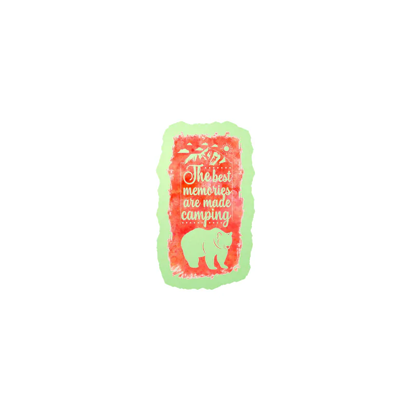 The Best Memories Are Made Camping Glow in the Dark Vinyl Decal - Custom Size