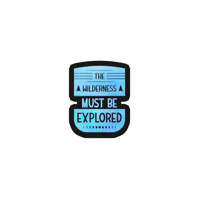 The Wilderness Must Be Explored Carbon Fiber Vinyl Decal - Custom Size
