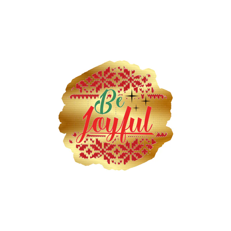 Be Joyful Gold Chrome Vinyl Sticker - Custom Size