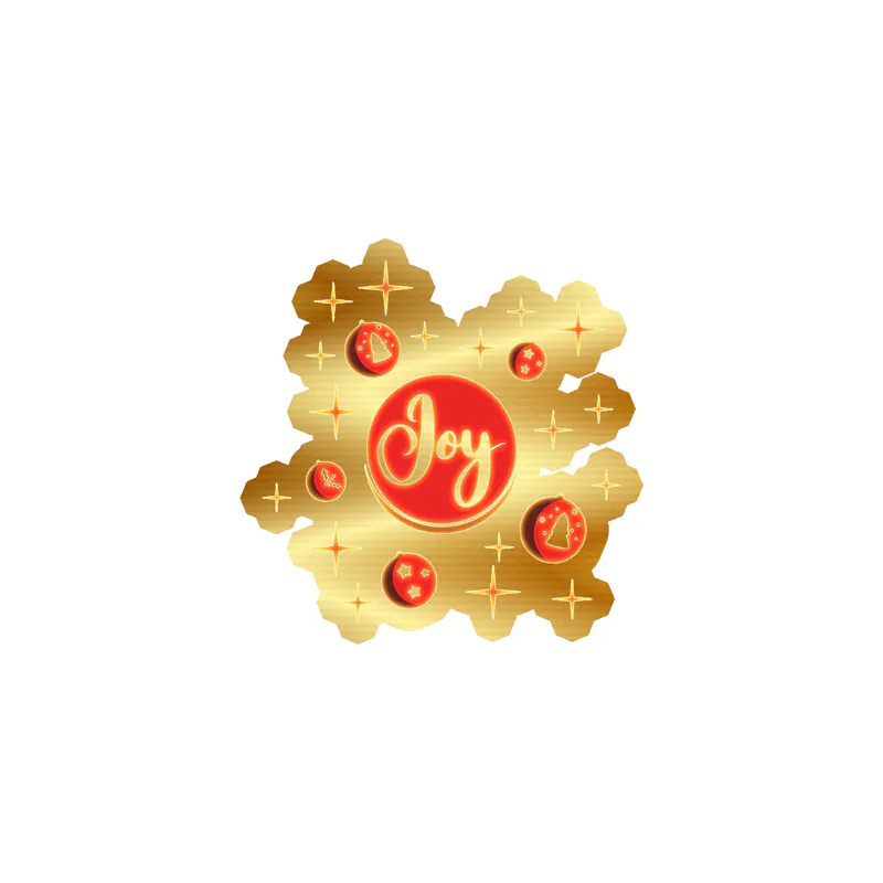Joy Gold Chrome Vinyl Sticker - Custom Size