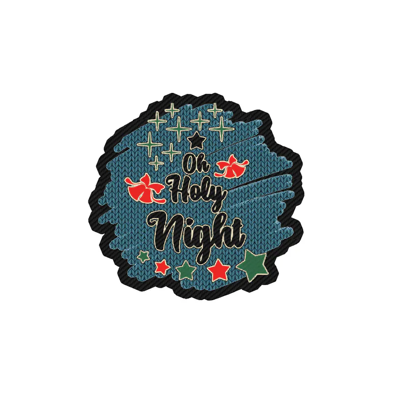 Oh Holy Night Carbon Fiber Vinyl Sticker - Custom Size