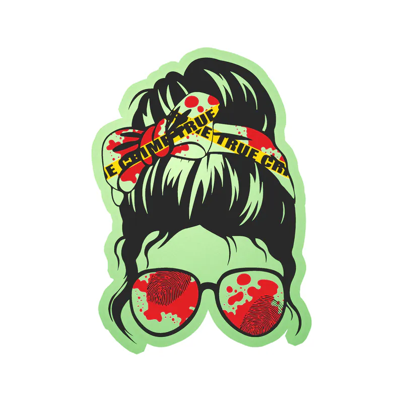 Messy Bun - Glow in the Dark Vinyl Decal - Custom Size