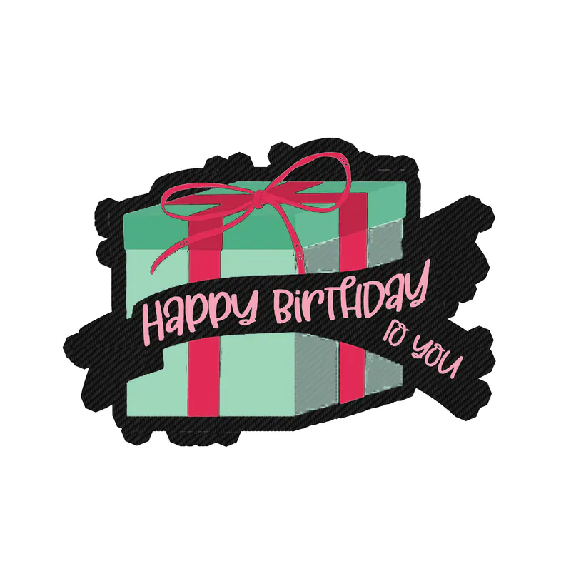 Happy Birthday To You - Carbon Fiber Vinyl Decal - Custom Size