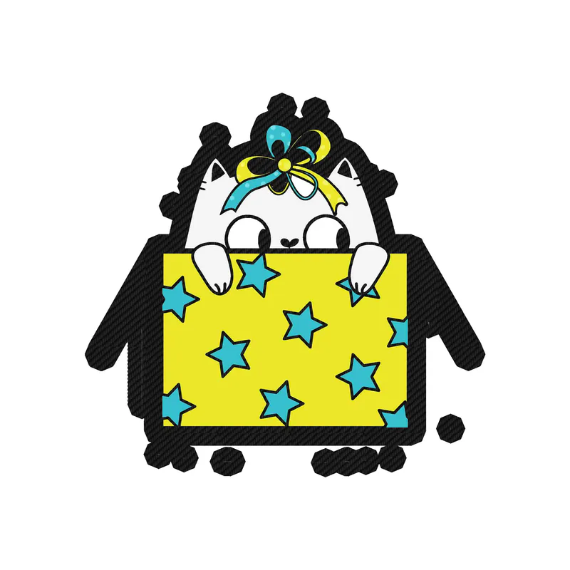 Fat Cat Birthday - Carbon Fiber Vinyl Decal - Custom Size