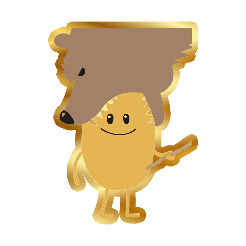 Dumb Ways to Die - Gold Chrome Vinyl Decal