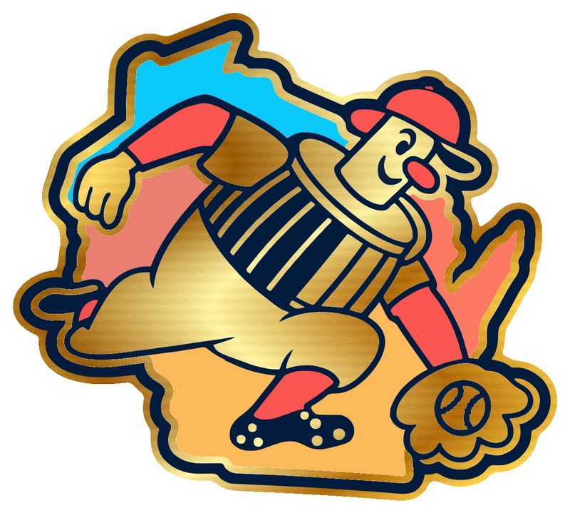 Milwaukee Brewers - 2026 Wisconsin State Barrelman - Gold Chrome Vinyl Sticker - Custom Size