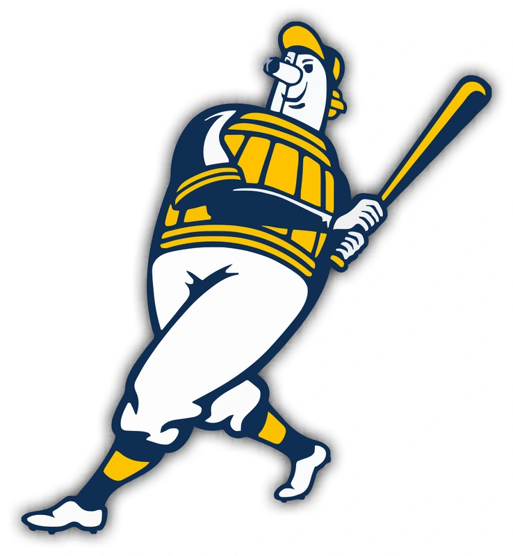 Milwaukee Brewers - Standalone Barrelman - Carbon Fiber Vinyl Sticker - Custom Size