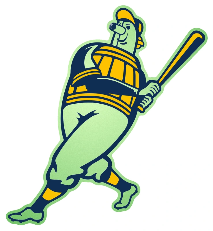 Milwaukee Brewers - Standalone Barrelman - Glow in the Dark Vinyl Sticker - Custom Size