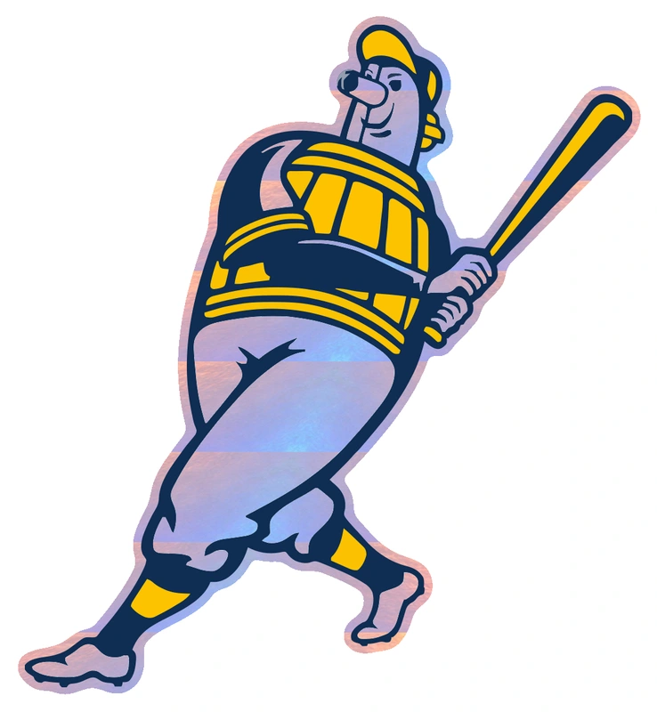 Milwaukee Brewers - Standalone Barrelman - Holographic Vinyl Sticker - Custom Size