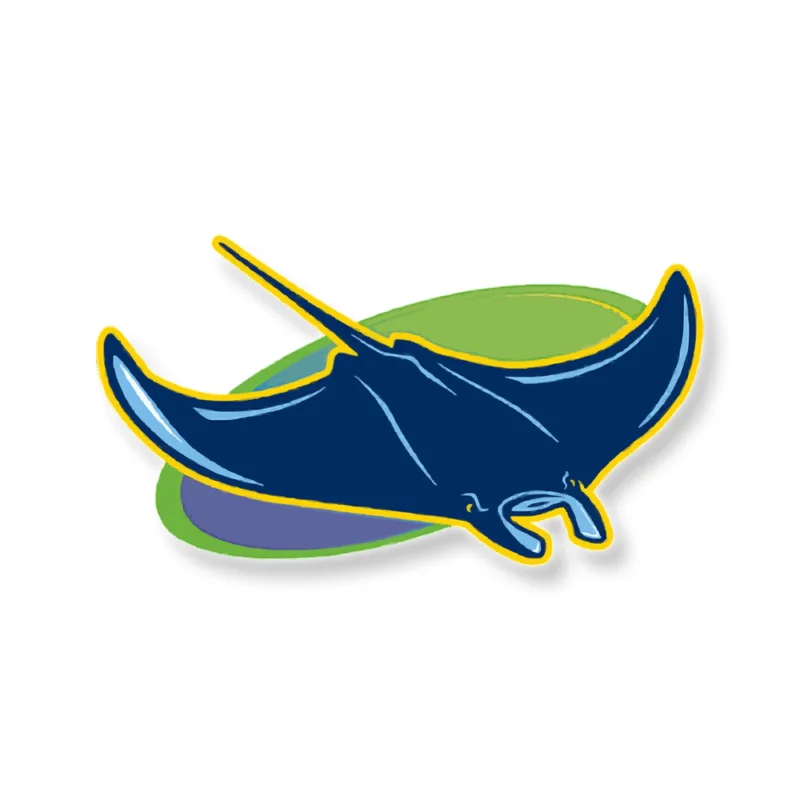 Tampa Bay Rays - Devil Ray Gradient Oval - Temporary Tattoo