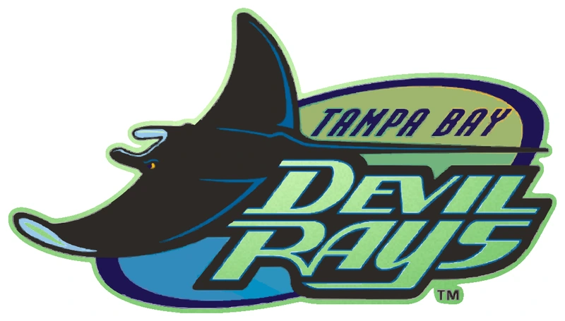 Tampa Bay Rays - 1998 Devil Rays Throwback - Glow in the Dark Vinyl Sticker - Custom Size