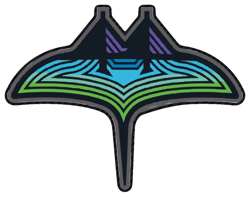 Tampa Bay Rays - SkyRay City Connect - Carbon Fiber Vinyl Sticker - Custom Size