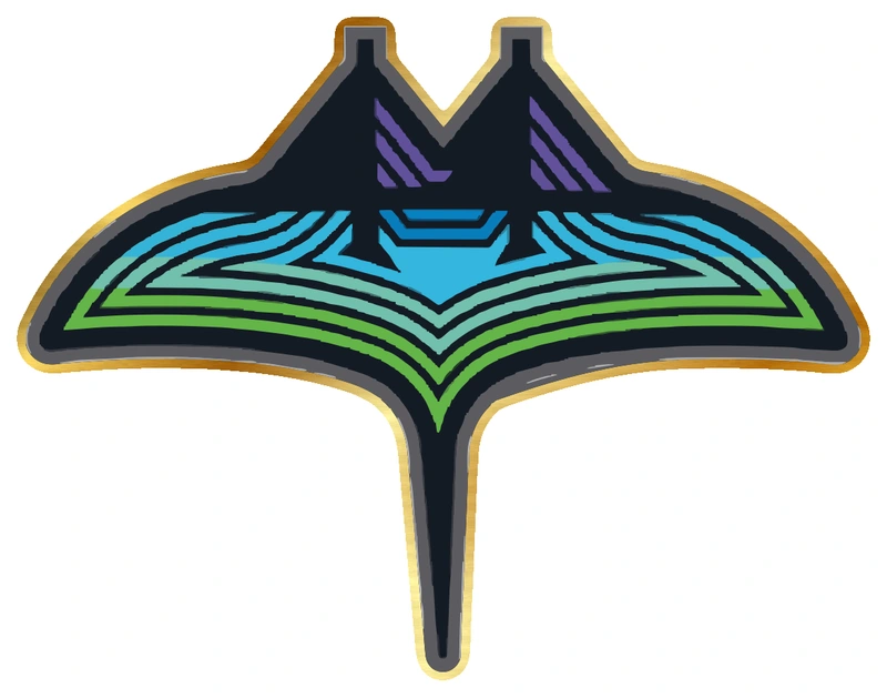 Tampa Bay Rays - SkyRay City Connect - Gold Chrome Vinyl Sticker - Custom Size