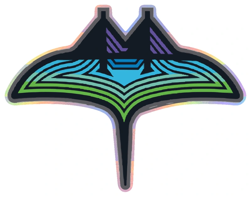 Tampa Bay Rays - SkyRay City Connect - Holographic Vinyl Sticker - Custom Size