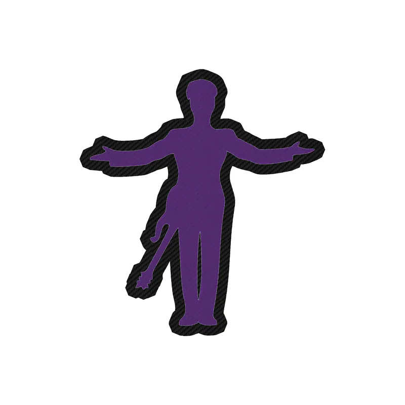 Prince - Standing - Carbon Fiber Vinyl Sticker - Custom Size