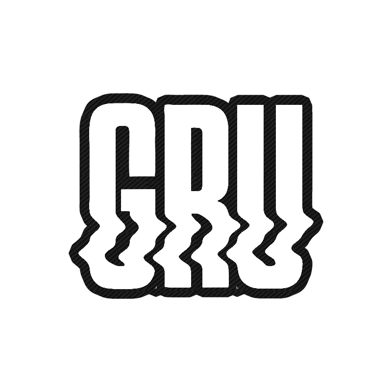 Despicable Me - Gru Name in Black - Carbon Fiber Vinyl Sticker - Custom Size
