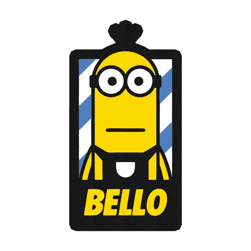 Despicable Me - Kevin With Bello - Carbon Fiber Vinyl Sticker - Custom Size