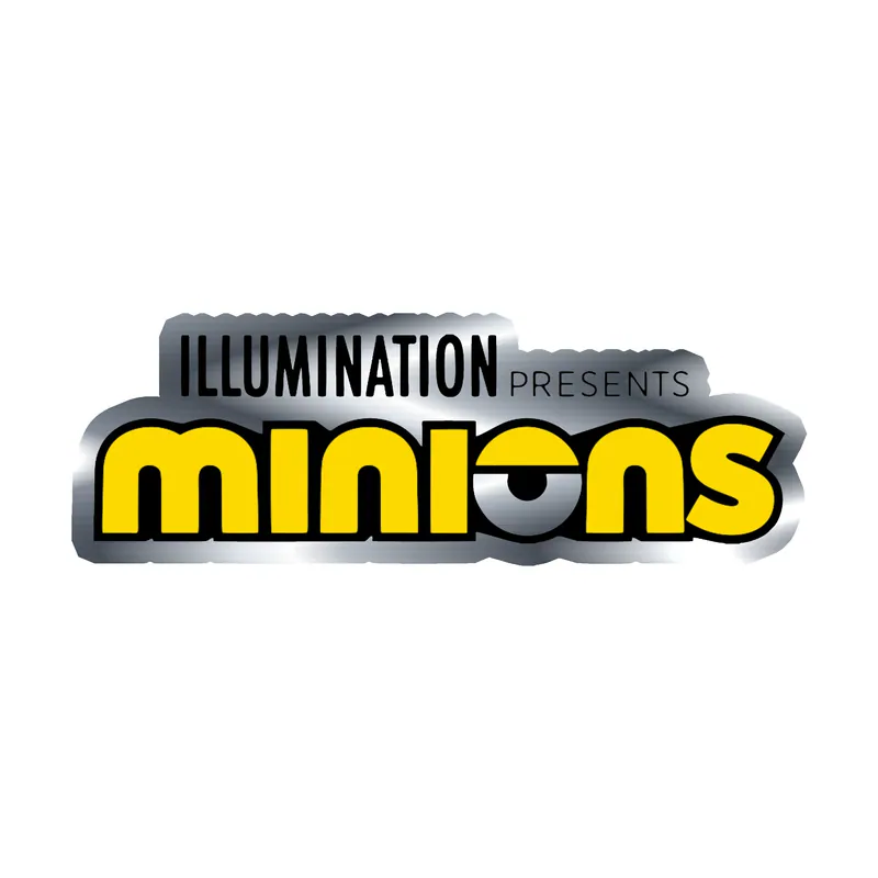 Despicable Me - Illumination Presents - Silver Chrome Vinyl Sticker - Custom Size