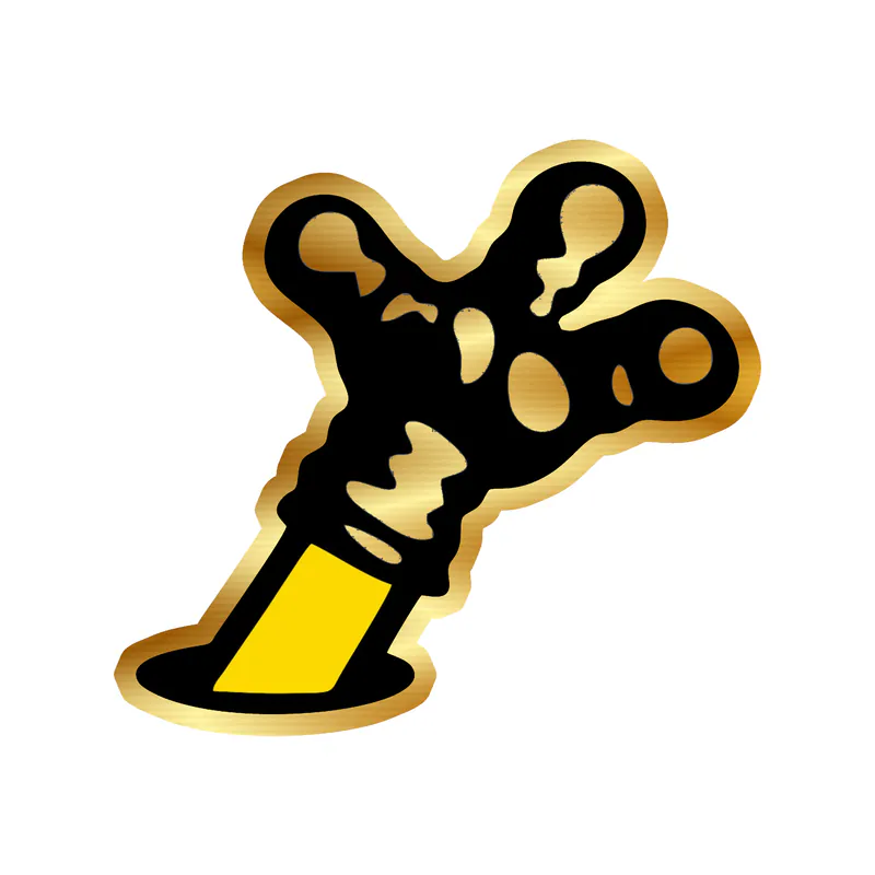 Despicable Me - Minion Arm - Gold Chrome Vinyl Sticker - Custom Size