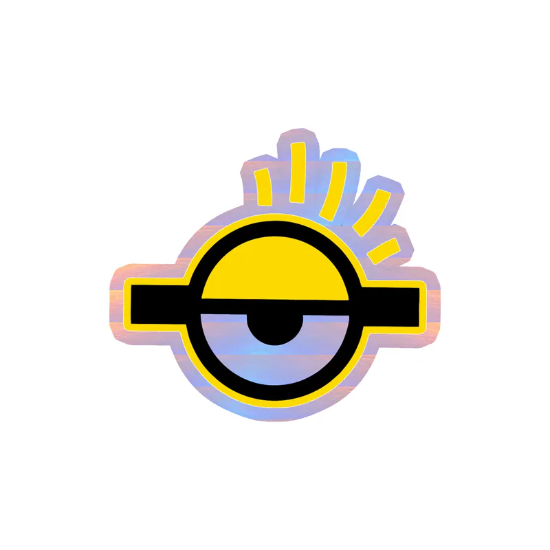 Despicable Me - Minion Eye - Holographic Vinyl Sticker - Custom Size