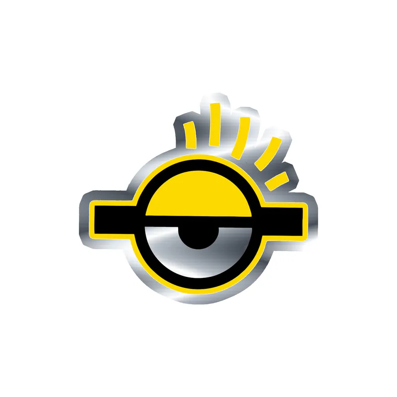 Despicable Me - Minion Eye - Silver Chrome Vinyl Sticker - Custom Size