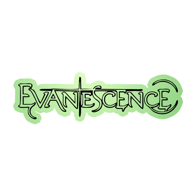 Evanescence - Name - Glow in the Dark Vinyl Sticker - Custom Size