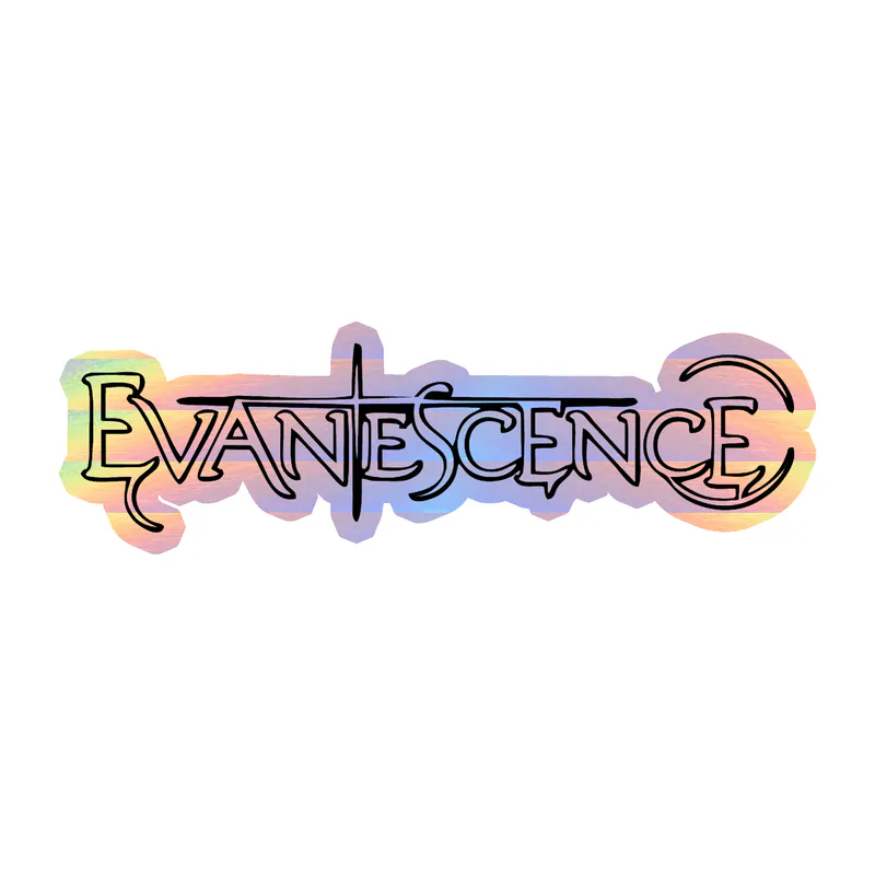 Evanescence - Name - Holographic Vinyl Sticker - Custom Size