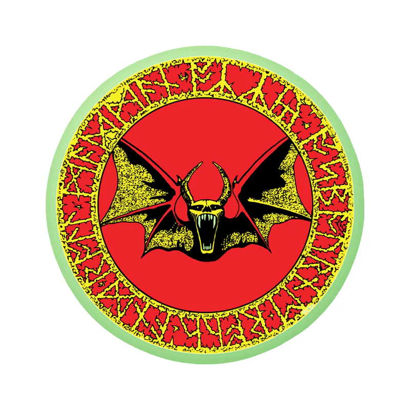 Ozzy Osbourne - Bat in Circle - Glow in the Dark Vinyl Sticker - Custom Size