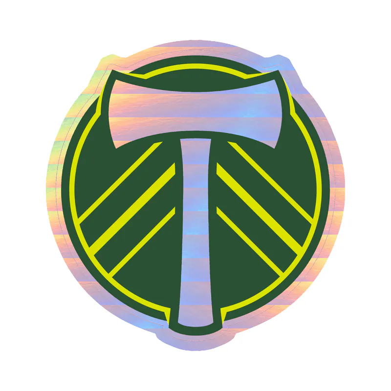 Portland Timbers - Logo - Holographic Vinyl Sticker - Custom Size