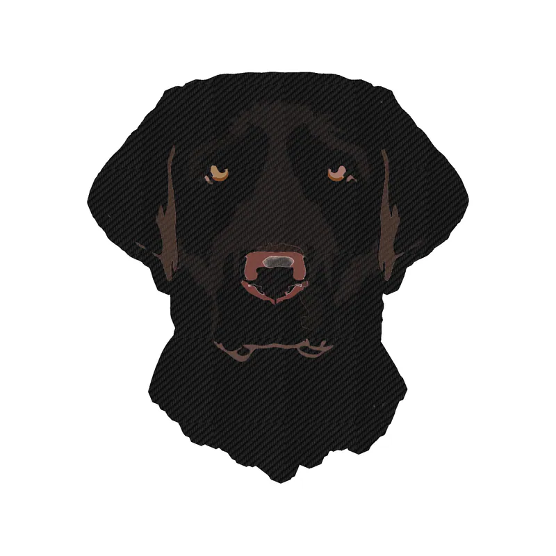 Chocolate Labrador - Carbon Fiber Vinyl Sticker - Custom Size