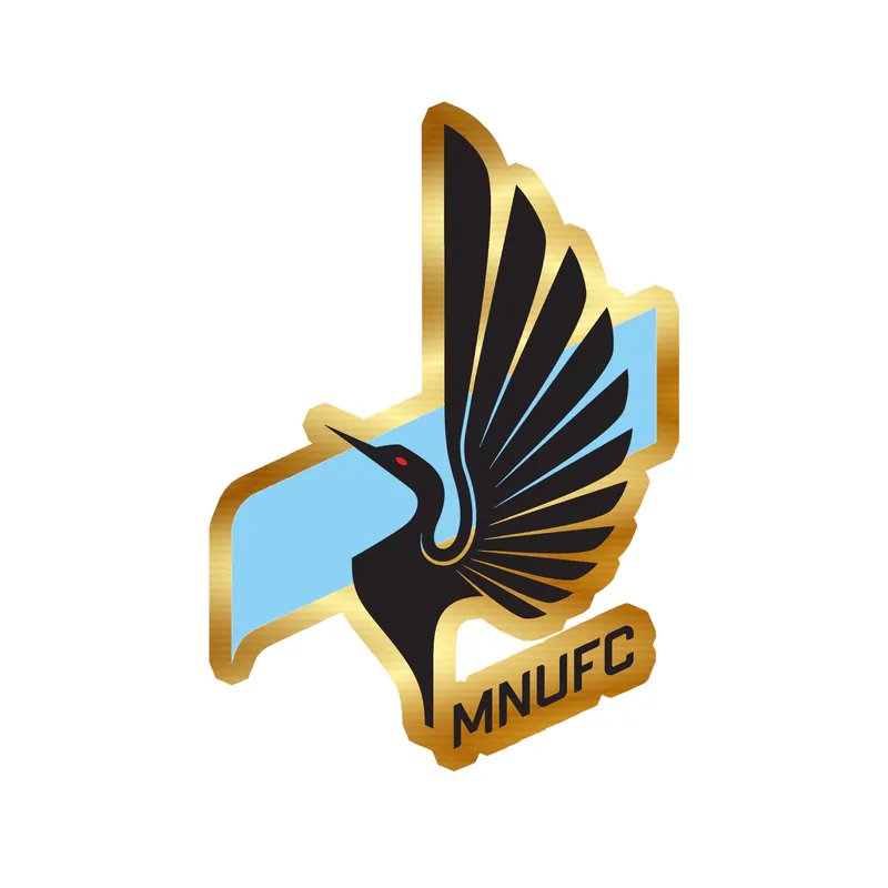 Minnesota United FC - Logo - Gold Chrome Vinyl Sticker - Custom Size