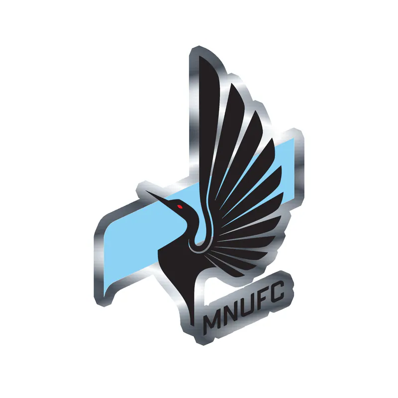 Minnesota United FC - Logo - Silver Chrome Vinyl Sticker - Custom Size