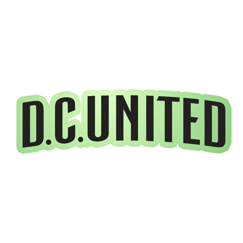 DC United - Name - Glow in the Dark Vinyl Sticker - Custom Size