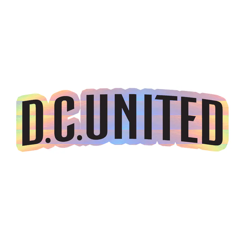 DC United - Name - Holographic Vinyl Sticker - Custom Size