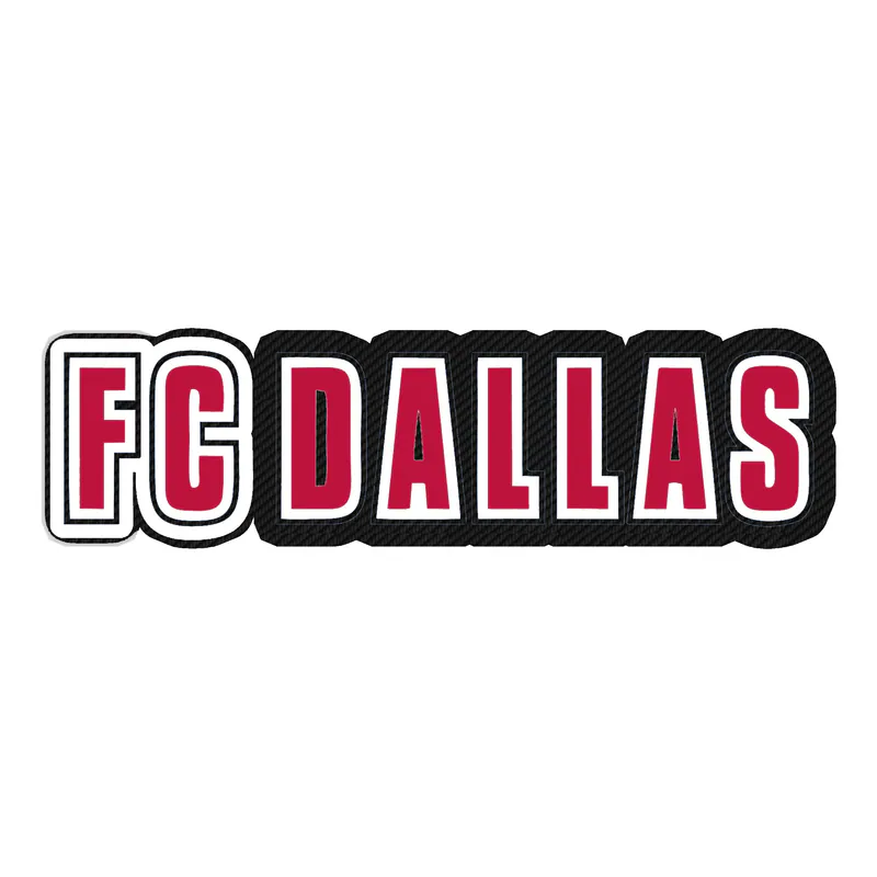FC Dallas - Name - Carbon Fiber Vinyl Sticker - Custom Size