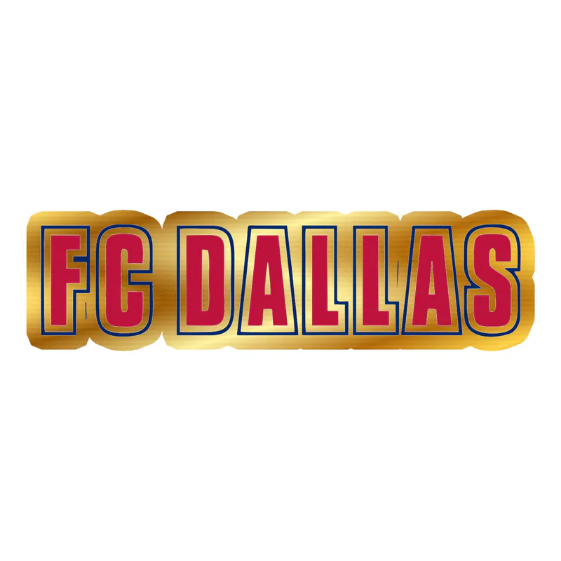 FC Dallas - Name - Gold Chrome Vinyl Sticker - Custom Size