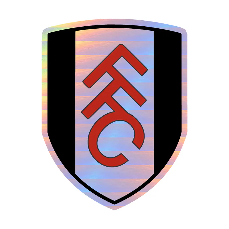 Fulham FC - Logo - Holographic Vinyl Sticker - Custom Size